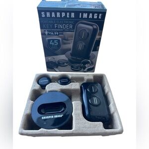 Sharper Image Electronic Key Finder 2 Fobs Wireless Remote 45 Ft Range Portable